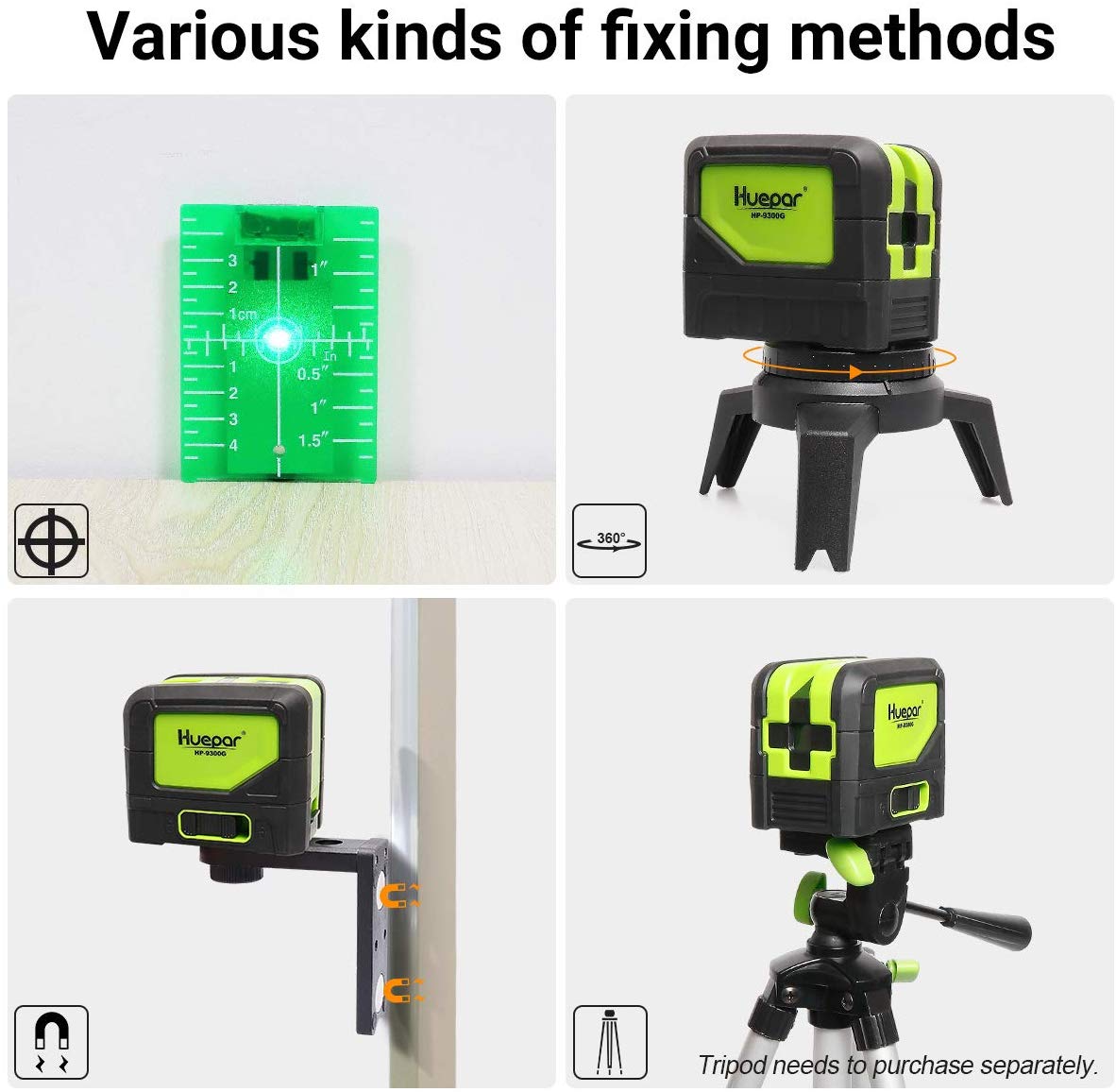 Huepar 9300G 3 Point Laser Sel - Industrial Laser Measurement recension och pris