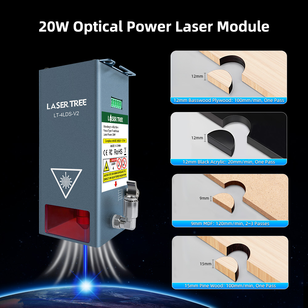 20W Optical Power Laser Engrav - Diode Laser Module recension och pris