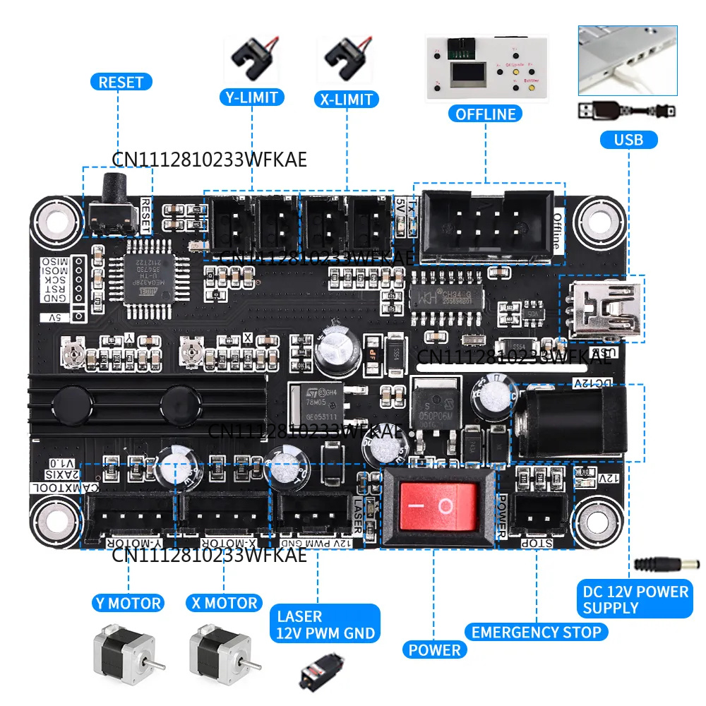 2-Axis Laser Engraver Control  - Controller Grbl Board recension och pris