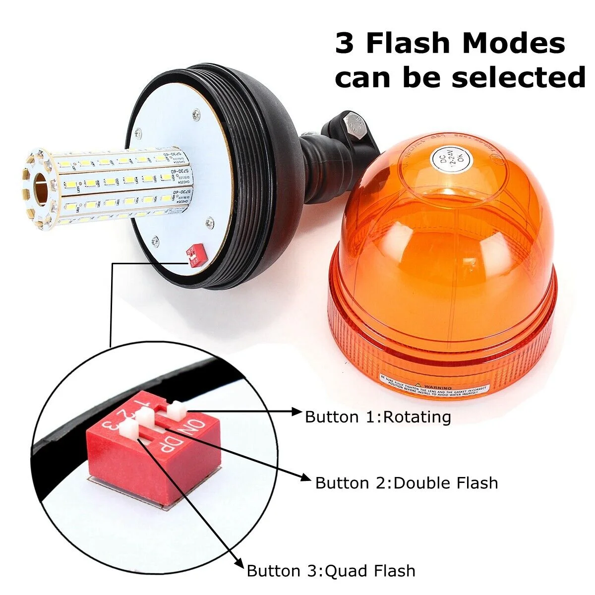 1/2pcs 12V 24V 60 LED Amber Tr - Industrial Laser Pointer 24V recension och pris