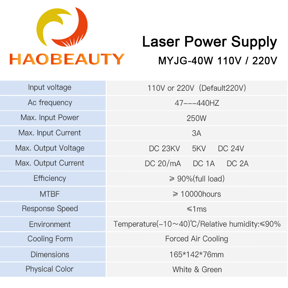 HAOBEAUTY MYJG-40 CO2 Laser Po - Industrial Laser Technology recension och pris