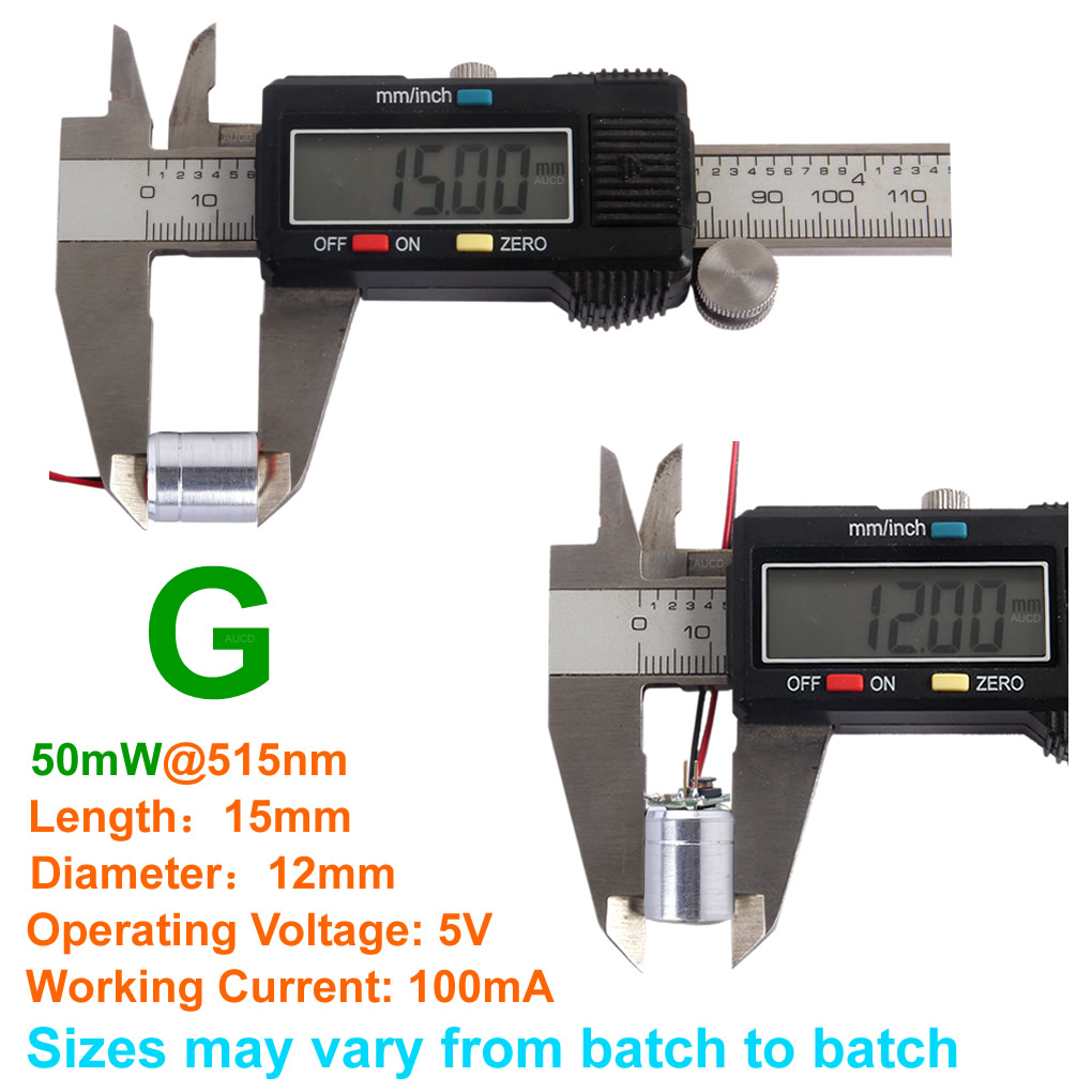 Diameter 12x15mm DC5V Green 60 - Diode Laser Module recension och pris